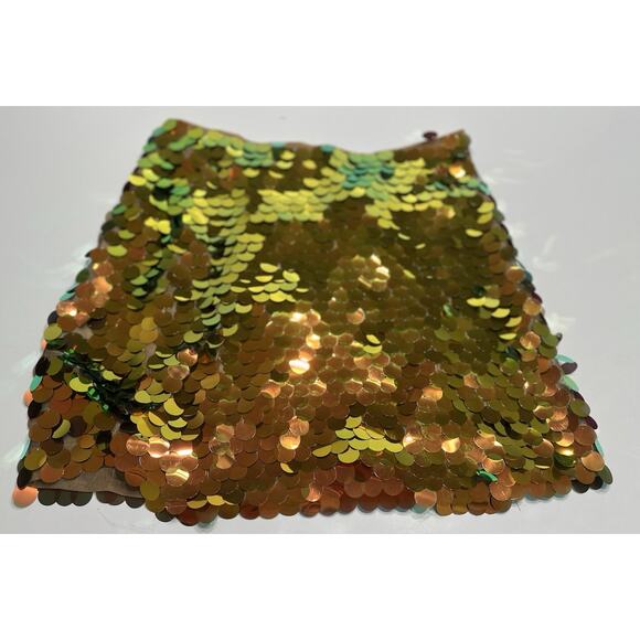 Zara Womens Size Small Orange Sequin Metallic Mini Skirt Showgirl NWT - Picture 1 of 6